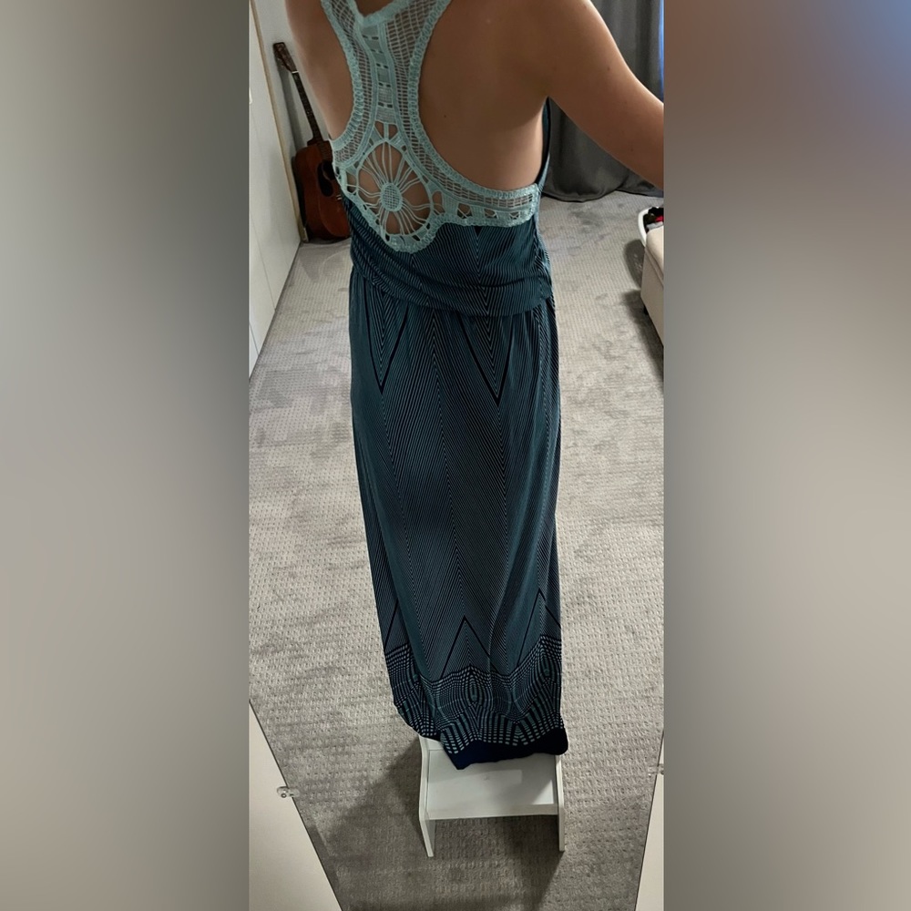 Maxi dress with lace back detail size S, EUC